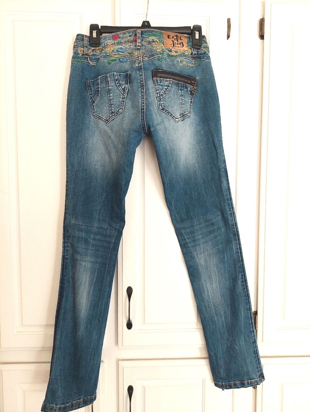 Desigual Refriposas Embroidered Exotic Slim Jeans – Size 26 (US 4) - Picture 2 of 13